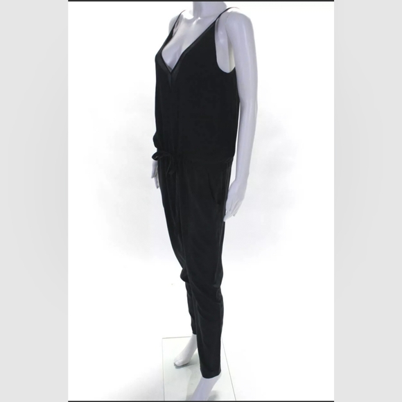 Mason spaghetti strap deep v drawstring jumpsuit charcoal grey size 2 - Picture 3 of 5